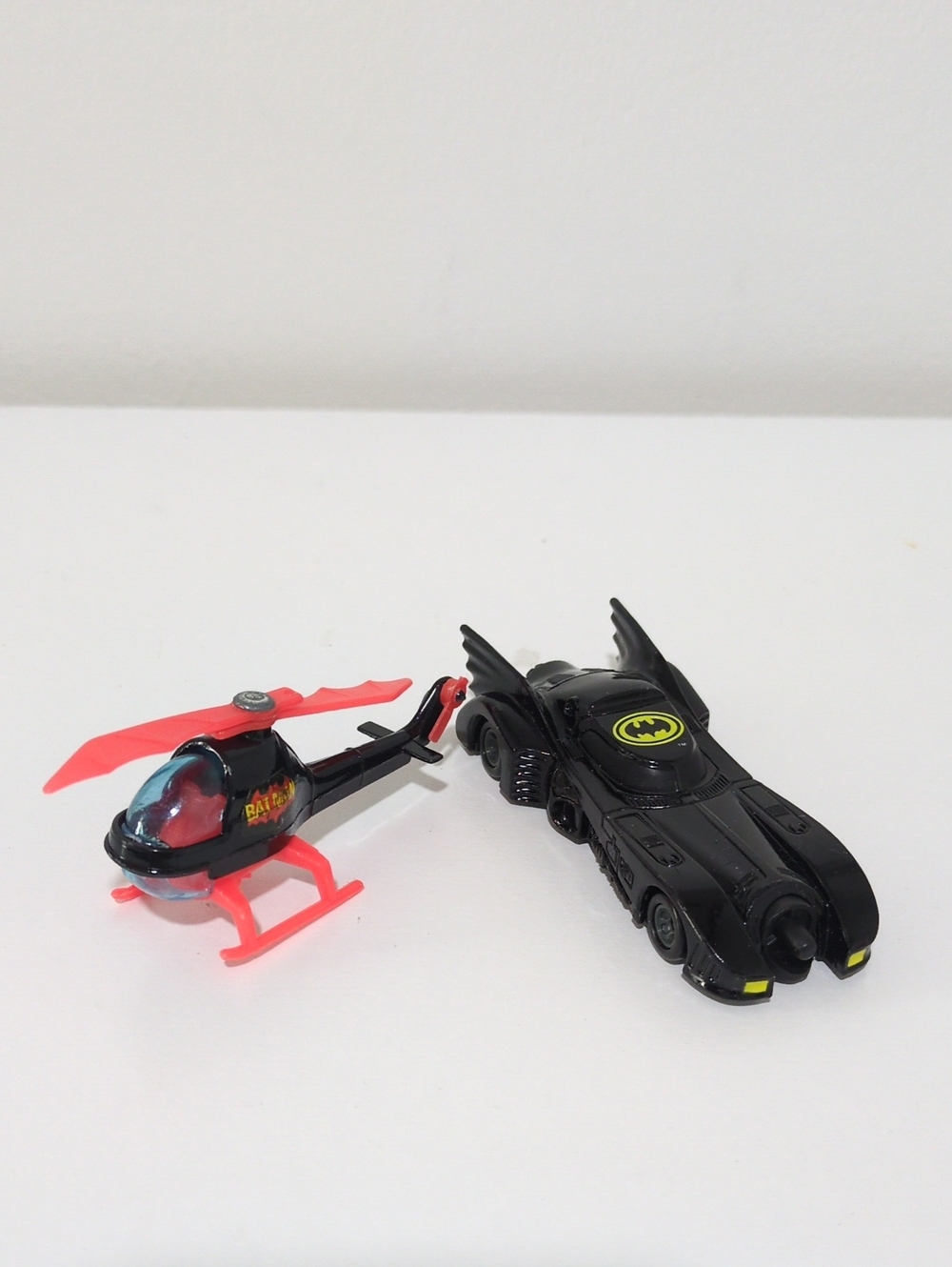 Vintage Batman Toys Batcopter Helicopter And Batmobile Car